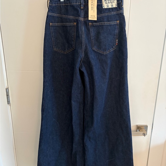 Scotch & Soda Dark Indigo Wide Leg Jeans - Picture 3 of 5